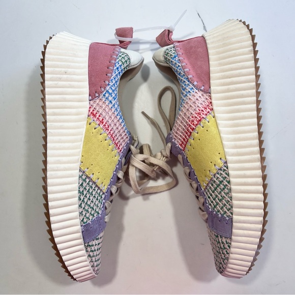 Dolce Vita Dolley Platform Sneaker Pastel Pink Purple Yellow Green Sz 8.5 - Picture 6 of 7